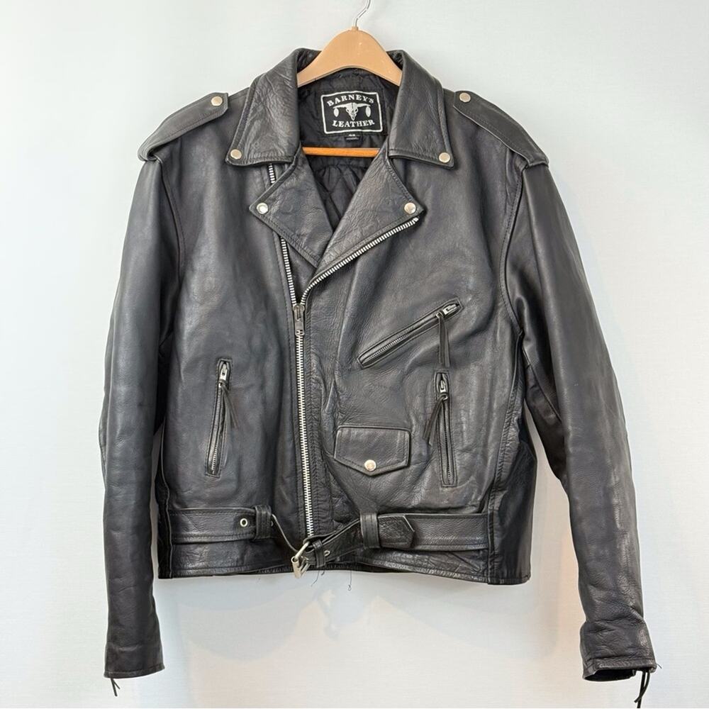Barneys Leather Motorcycle Jacket - Picture 16 of 16